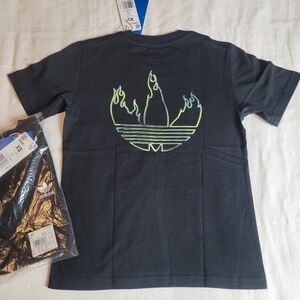 Adidas Black Tee with White Logo